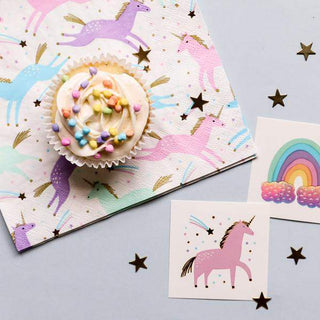 Magical Unicorn Large NapkinsThrow your horns in the air! Featuring candy-like colors and gold foil-pressed elements, these napkins are pure magic. We especially love them paired with items fromDaydream Society