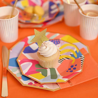 Matisse Small PlatesOur petite Matisse Small Plates are an elevated solution for everything from passed hors d'oeuvres to slices of birthday cake. Featuring our exclusive colorful graphCoterie Party Supplies