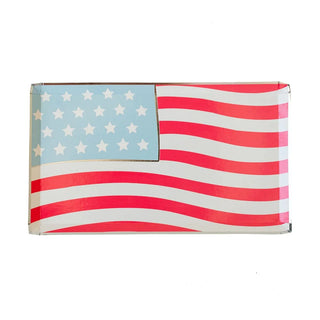 A box with an American flag on it, part of the Merica! Dinner Plates collection by Jollity & Co.