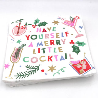 Cocktail NapkinHave Yourself A Merry Little Cocktail Cocktail Napkins These holiday themed gold foil beverage napkins are perfect for tabletop decoration and add a touch of the holSoiree-Sisters