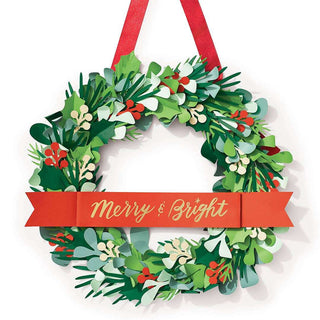 Merry & Bright Wreath CraftKit makes 14" wreath. 
 Made in United States of AmericaPaper Source