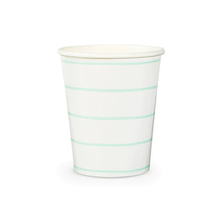 Frenchie Striped Mint 9 oz Cups