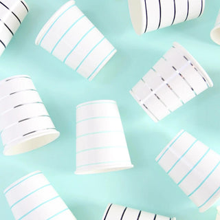 Frenchie Striped Mint 9 oz CupsOoh la la! Inspired by the iconic french breton stripe, these striped napkins are anything but basic. Let them stand alone or mix and match with another pattern to cDaydream Society