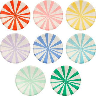Mixed Stripe Dinner PlatesStripes are a sensational way to add lots of color and style to any party table. These delightful dinner plates feature 8 different stripes of color for a decorativeMeri Meri