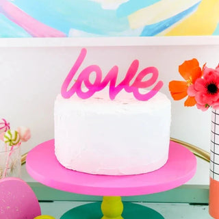 Neon Love Sign Acrylic Cake Topper
