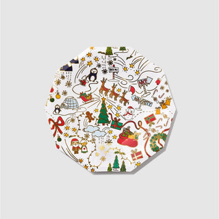 North Pole Large PlatesTake a trip to Santa's magical North Pole with reindeer, the Clauses, lots of present, gingerbread people and more.  Celebrate the joys of the holidays with our NortCoterie Party Supplies
