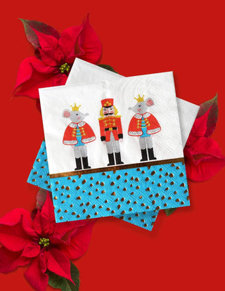 Nutcracker Holiday Party NapkinsFestive, joyful and thick paper napkins in the evergreen Nutcracker theme! Perfect for all types of holiday parties, featuring classic characters with beautiful handCrated Party Supplies