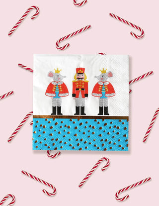 Nutcracker Holiday Party NapkinsFestive, joyful and thick paper napkins in the evergreen Nutcracker theme! Perfect for all types of holiday parties, featuring classic characters with beautiful handCrated Party Supplies