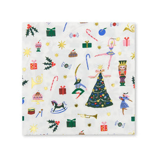 Nutcracker Large NapkinsA sugar plum dream come true! Featuring a gorgeous color palette and shiny gold foil, these nutcracker large napkins are ready to twirl their way into any holiday ceDaydream Society