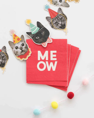 PARTY ANIMALS MEOW COCKTAIL NAPKINS