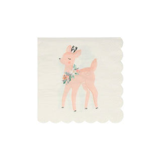 PASTEL DEER NAPKINSWhy have plain napkins, when you can have these beautiful deer as a highlight of your party table?

They have a scalloped edge detail
Crafted from 3-ply paper, so arMeri Meri