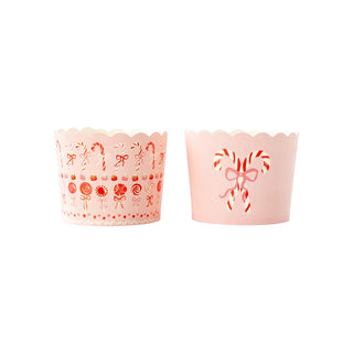 PINK CANDY CANES FOOD CUPS