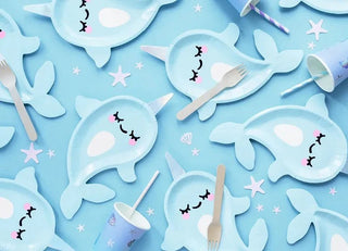 NARWHAL PLATESPaper plates size approx. 18.5 x 29 cm.
1 packet includes 6 platesParty Deco