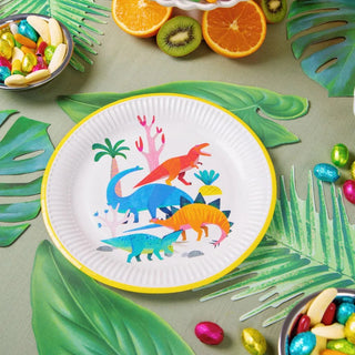 Party Dinosaur PlatesChomp like a dinosaur &amp; be eco-friendly with these mega-saurus plates; made with 100% recyclable paper. Each pack contains 8 paper plates, perfect for a little oTalking Tables