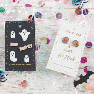 Dia De Las Fiestas Party EarringsDress up your ears for Halloween with these adorable novelty earrings! These earrings make the cutest gift for anyone who loves Halloween.
Material:Zinc Alloy
Size:2Slant