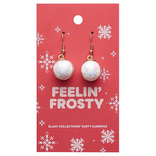 Party Earrings - Feelin FrostyStocking stuffer alert! These festive novelty earrings are the cutest size to pop into a stocking or to use as a gift topper!Slant