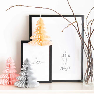 Pastel Christmas Tree HoneycombsCreate that festive feeling with these lovely festive Christmas tree honeycombs! The honeycombs come in 3 shades of pastel, creating a stunning ombre forest look wheYEY