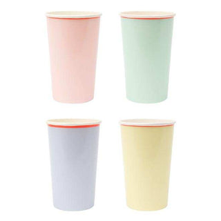 Pastel Neon Edge Highball CupsDelight your guests with drinks served in these gorgeous highball cups. They come in four pretty pastel shades of blue, mint, pink and yellow, all brightly finished Meri Meri