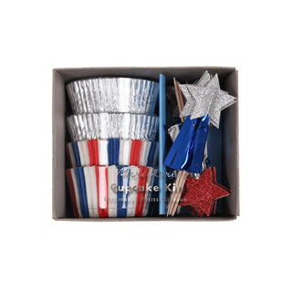 Patriotic Cupcake KitTasty treats decorated with red, white and blue and lots of shimmer are a brilliant way to celebrate the 4th of July. You'll love our special cupcake kit, with tradiMeri Meri