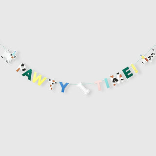 Pawty Time BannerWhat time is it? It's Pawty Time! This banner brings the fun (and the pun) wherever it is placed.

Paper banner
8 feet long
Each letter measures 4.75" tall
Coterie Party Supplies