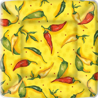 Peppers Square Paper Dessert PlateSpice up your fiesta with our Peppers Square Paper Dessert Plate! These bright and playful plates will add a festive touch to any Cinco de Mayo celebration. Say "holBoston International