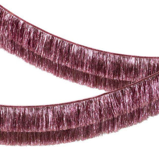 Pink Tinsel Fringe GarlandAdd a touch of shimmering pink to your party with this gorgeous two layer Pink Tinsel Fringe garland. Perfect for any celebration, or you can use it to decorate any Meri Meri