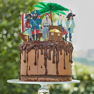 Pirates & Palm Tree Cake ToppersTransform a birthday cake into a pirate island with our fabulous pirates, treasure chest, ship sails and palm tree toppers. The details, colors and textures will reaMeri Meri
