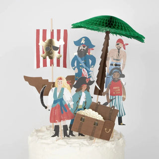Pirates & Palm Tree Cake ToppersTransform a birthday cake into a pirate island with our fabulous pirates, treasure chest, ship sails and palm tree toppers. The details, colors and textures will reaMeri Meri