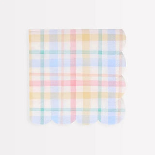 Plaid Pattern Large NapkinsAdd a touch of nostalgia to your party napkins with these vintage-inspired plaid designs. They are perfect for any celebration where you want soft muted shades - ideMeri Meri