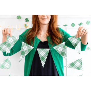Plaid Pennant BannerCan plaid be lucky? We're pretty sure it is when you hang this plaid pennant banner as part of your St. Patrick's Day decor. This flag banner is the perfect touch ofMy Mind’s Eye