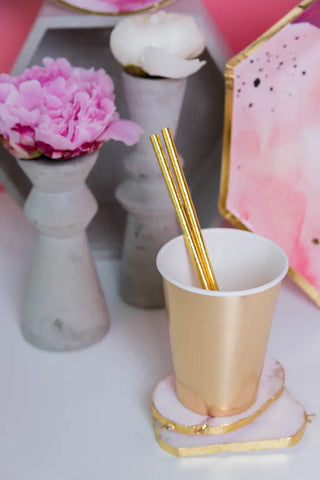 Posh Gold to Go 12 oz Cups by Jollity & Co