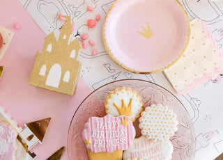 Princess Crown PlateThese perfectly pink party plates are fit for royalty with a gold foil crown accent and foil edging. These 7" party plates are perfect for serving birthday cake and My Mind’s Eye