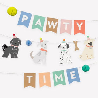 Puppy Party Garland
It's pawty time! Kids (and adults) who love puppies will simply adore this garland featuring furry friends with embellished tails and pompom hats, bones and honeycoMeri Meri