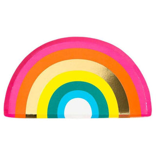 Birthday Brights Rainbow Party PlatesChase away the clouds with these beautiful rainbow plates. Featuring an eye-catching gold foil detail, these paper plates are disposable making the party clean up quTalking Tables