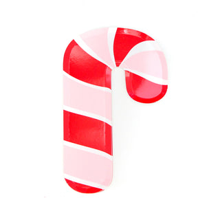 Red and Pink Candy Cane Dessert Plate