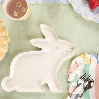 A sustainable Reusable Bamboo Bunny Plate from Meri Meri.