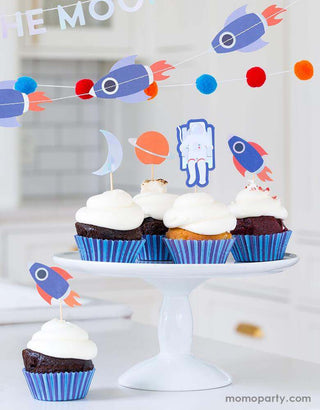 Rocket Cupcake Kit
3, 2, 1, blast off! This awesome set of rocket cupcake kit is perfect for your little one's space themed party. Featuring toppers with designs in rockets, stars, plMy Mind’s Eye