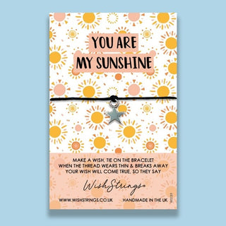 SUNSHINE -WEIGHT - 5g (per unit)
UNIT SIZE - 85mm x 55mm x 5mm
Founded in 2012 WishStrings® present to you a delightful range of WishStrings® Wish Bracelets. Each Tibetan SilvWish Strings