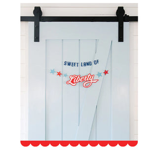SWEET LANDHang this cute "Sweet Land of Liberty" banner from Memorial Day to the 4th of July to welcome guests and show your pride in the great Red White &amp; Blue!
• IncludeMy Mind’s Eye