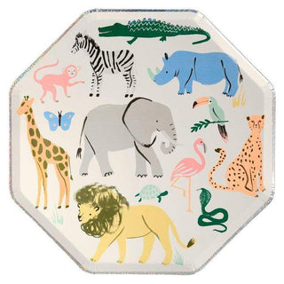 Safari Animals Dinner PlatesThese beautifully illustrated Safari Animals dinner plates are perfect to feed hungry little safari explorers! They'll look amazing on the party table, and heaped wiMeri Meri