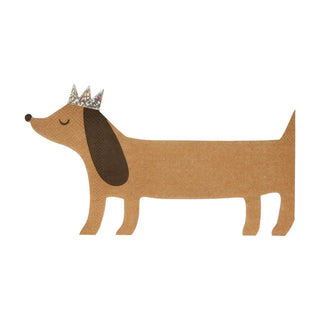 Sausage Dog NapkinsThese adorable napkins feature a sausage dog who is ready for the holidays with his sparkling silver party hat on! They'll look just fantastic on your party table anMeri Meri