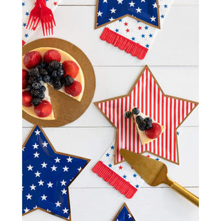 Scallop Fringe Stars Paper Guest Towel NapkinHave your guest saying "hooray for the red, white and blue" with these scalloped fringe guest towel napkin. With a festive red and blue star confetti pattern will puMy Mind’s Eye