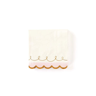 Scalloped Cocktail Paper NapkinDelicious cake and ice cream can get messy, make sure that you are ready to clean it up in style with these scalloped napkins. With a dash of pink and a sprinkle of My Mind’s Eye
