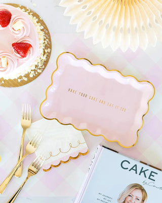 Scalloped Cocktail Paper NapkinDelicious cake and ice cream can get messy, make sure that you are ready to clean it up in style with these scalloped napkins. With a dash of pink and a sprinkle of My Mind’s Eye