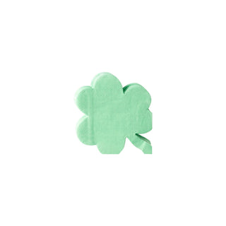 This design features a green Shamrock Shaped Cocktail Napkin on a white background, perfect for St. Patrick's Day celebrations by My Mind's Eye.