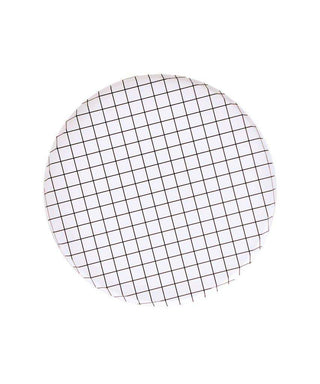Black & White Grid Small Pattern Plates
