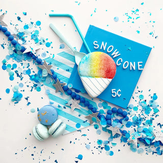 Snow Cone Artisan ConfettiOur hand-pressed Artisan Confetti is the highest quality confetti available. Fully separated and pressed from American made tissue paper for the most beautiful colorStudio Pep