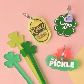St Patrick Swizzle SticksMake any drink perfect for celebrating St. Patrick’s Day with these green accents. This pack is a mix of clover stir sticks. Will you be lucky enough to grab a four Em and Me Studio