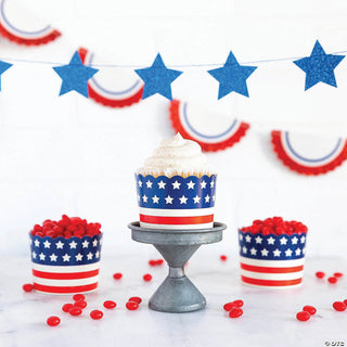 Stars & Stripes Paper Food CupsTurn any snack into a patriotic snack with these Stars &amp; Stripes Food Cups! The scalloped treat cups are must-have Fourth of July party supplies as they can be uMy Mind’s Eye