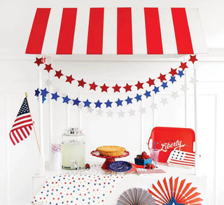 Stripes Star Mini BannerGet you sparkle on with this glitter star banner set. Included are red, white, and blue glitter star banners that are sure to add shimmer to your 4th of July gatheriMy Mind’s Eye